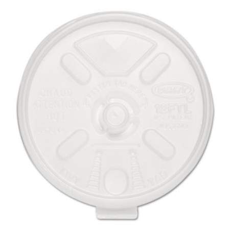 Dart Lift n' Lock Plastic Hot Cup Lids, With Straw Slot, Fits 10 oz to 14 oz Cups, Translucent, 100/Sleeve, 10 Sleeves/Carton (12FTLS)