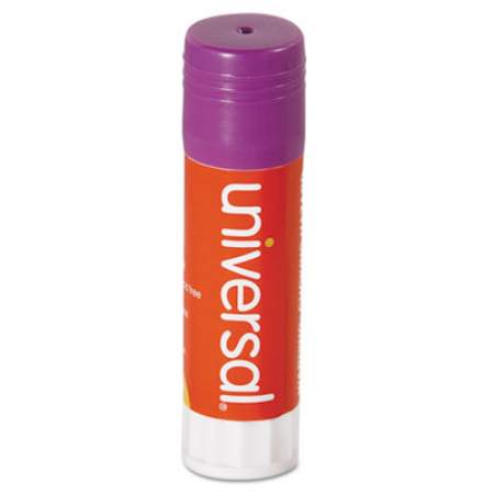 Universal Glue Stick, 0.74 oz, Applies Purple, Dries Clear, 12/Pack (74750)