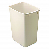 Open-Top Wastebasket, 9 gal, Plastic, Bisque, 6/Carton (2806BISCT)