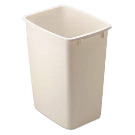 Rubbermaid Open-Top Wastebasket, Rectangular, Plastic, 9 Gal, Bisque, 6/carton (2806BISCT)