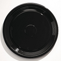 Caterline Casuals Thermoformed Platters, 16" Diameter, Black, Plastic, 25/Carton (A516PBL)