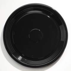 WNA Caterline Casuals Thermoformed Platters, 16" Diameter, Black, 25/Carton (A516PBL)