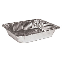Aluminum Steam Table Pans, Half-Size Deep, 10.38 x 2.56 x 12.75, 100/Carton (32100)