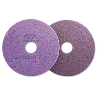 Diamond Floor Pads, 20" Diameter, Purple, 5/Carton (08418)