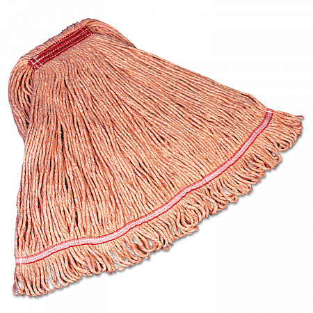 Super Stitch Blend Mop, Large, Cotton/Synthetic Blend, Large, Red, 6 Carton (D213RED)
