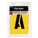 Chartpak Professionial Lettering Stencils, Painting Stencil Set, A-Z Set/0-9, 3", Manila, 35/Set (01560)