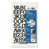 Chartpak Press-On Vinyl Letters and Numbers, Self Adhesive, Black, 1"h, 88/Pack (01030)