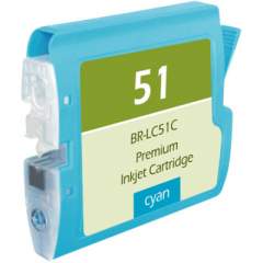 Compatible Brother LC51C Innobella Ink, 400 Page-Yield, Cyan