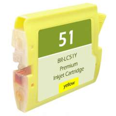 Compatible Brother LC51Y Innobella Ink, 400 Page-Yield, Yellow