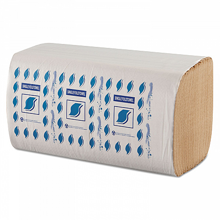 Single-Fold Paper Towels, 1-Ply, 9 x 9.25, Kraft, 334/Pack, 12 Packs/Carton (SF5001K)