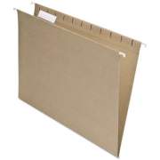 Earthwise by Pendaflex 100% Recycled Colored Hanging File Folders, Letter Size, 1/5-Cut Tab, Natural, 25/Box (74542)