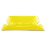 Pendaflex TRANSPARENT COLORED TABS FOR HANGING FILE FOLDERS, 1/5-CUT TABS, YELLOW, 2" WIDE, 25/PACK (42 YEL)
