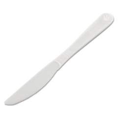 GEN Heavyweight Cutlery, Knives, Polypropylene, White, 1000/Carton (HYWKN)
