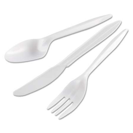 GEN Wrapped Cutlery Kit, Fork/Knife/Spoon, Mediumweight Plastic, 250/Carton (COMBOKIT)