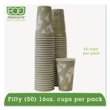 Eco-Products World Art Renewable and Compostable Hot Cups, 16 oz, Moss, 50/Pack (EPBHC16WAPK)