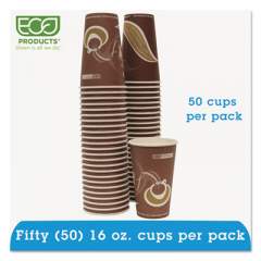 Eco-Products Evolution World 24% Recycled Content Hot Cups Convenience Pack, 16 oz, 50/Pack (EPBRHC16EWPK)