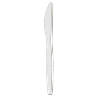 SmartStock Plastic Cutlery Refill, Series-B, Mediumweight Knife, White, 40/Pack, 24 Packs/Carton (SSK21P)