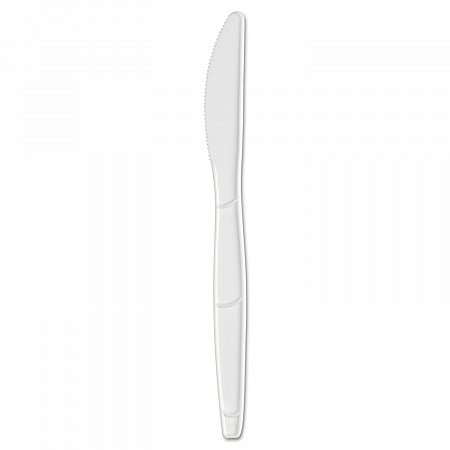 SmartStock Plastic Cutlery Refill, Series-B, Mediumweight Knife, White, 40/Pack, 24 Packs/Carton (SSK21P)
