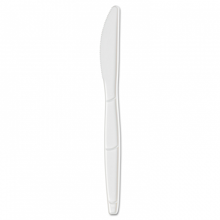 SmartStock Plastic Cutlery Refill, Series-B, Mediumweight Knife, White, 40/Pack, 24 Packs/Carton (SSK21P)