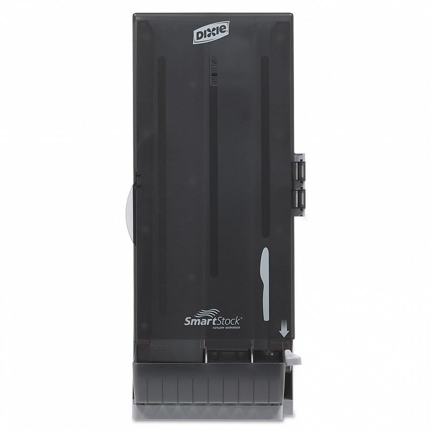 SmartStock Dining Utensil Dispenser, Holds 120 Knives, 10 x 8.78 x 24.75, Translucent Black (SSKD120)