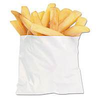 French Fry Bags, 4.5" x 2" x 3.5", White, 2,000/Carton (450003)