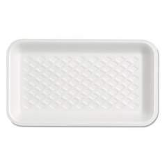 Genpak Supermarket Tray, Available West of the Rockies Only, 4.75 x 8.25 x 0.63, White, 125/Bag, 4 Bags/Carton (W1017S)