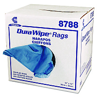 DuraWipe General Purpose Towels, 1-Ply, 12 x 12, Unscented, Blue, 250/Carton (8788)