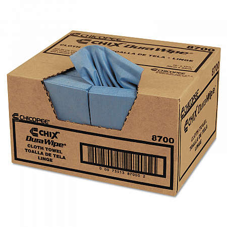 VeraClean Critical Cleaning Wipes, Smooth Texture, 1/4 Fold, 1-Ply, 12 x 13, Unscented, Blue, 400/Carton (8700)