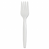 SmartStock Plastic Cutlery Refill, Series-B, Mediumweight Fork, White, 40/Pack, 24 Packs/Carton (SSF21P)