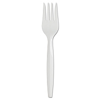 SmartStock Plastic Cutlery Refill, Series-B, Mediumweight Fork, White, 40/Pack, 24 Packs/Carton (SSF21P)