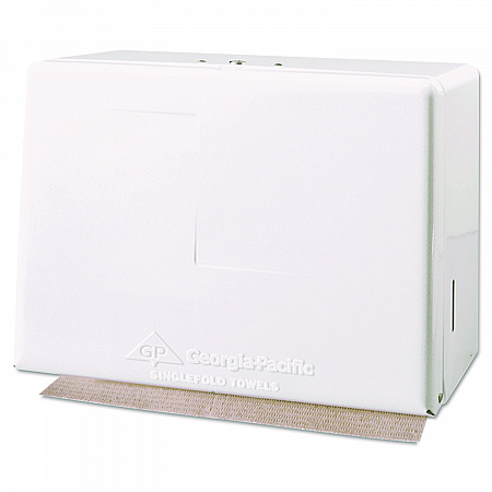 Space Saver Singlefold Towel Dispenser, Steel, 11.63 x 6.63 x 8.13, White (56701)