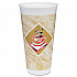 Cafe G Foam Hot/Cold Cups, 20 oz, Brown/Red/White, 500/Carton (20X16G)