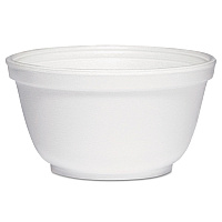 Insulated Foam Bowls, 10 oz, White, 50/Pack, 20 Packs/Carton (10B20)
