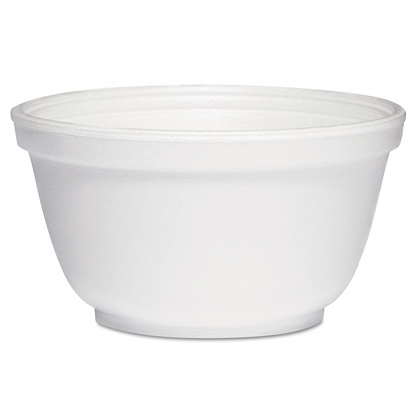 Insulated Foam Bowls, 10 oz, White, 50/Pack, 20 Packs/Carton (10B20)
