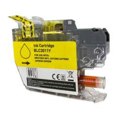 Compatible Brother LC3011Y Ink, 200 Page-Yield, Yellow