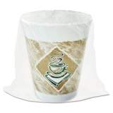 Dart Caf G Foam Hot/Cold Cups, 8 oz, Brown/Green/White, Individually Wrapped, 45/Sleeve, 20 Sleeves/Carton (8X8GWRAP)