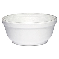 Insulated Foam Bowls, 8 oz, White, 50/Pack, 20 Packs/Carton (8B20)