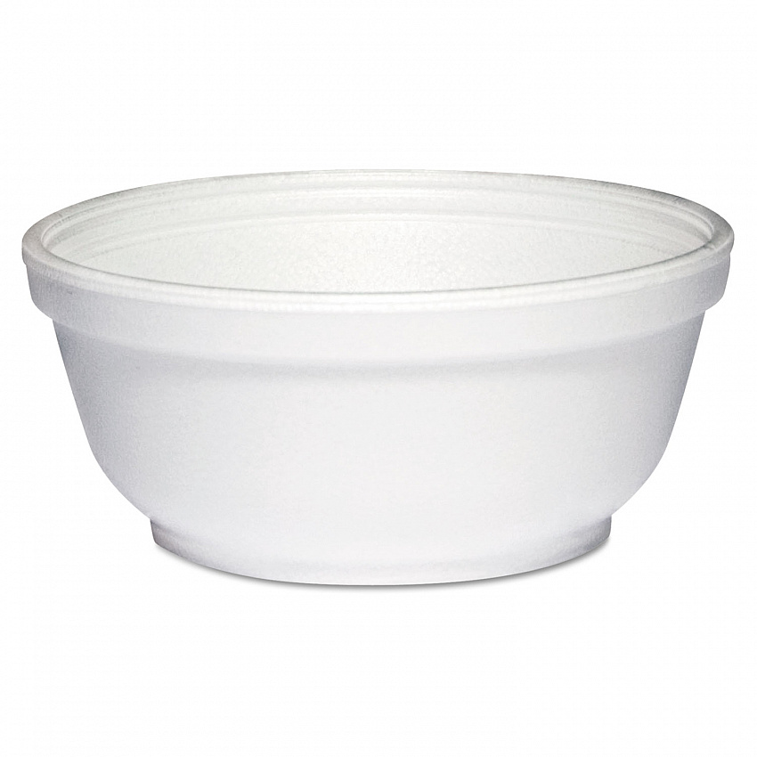 Insulated Foam Bowls, 8 oz, White, 50/Pack, 20 Packs/Carton (8B20)