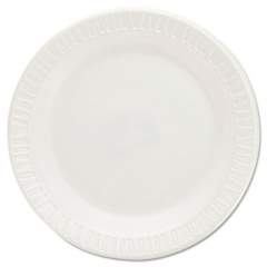 Dart Quiet Classic Laminated Foam Dinnerware Plates, 6", White, 125/Pack, 8 Packs/Carton (6PWQR)