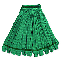 Tube Mop, Microfiber, Green, Medium, 5" Green Headband, 6/Carton (T85206GRE)