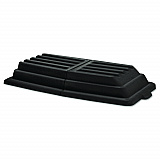 Hinged Dome Tilt Truck Lid, 31.75w x 61d x 8.75h, Black (1028BLA)