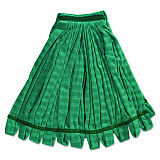 Tube Mop, Microfiber, Green, Medium, 1" Green Headband (T81206GRE)