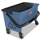 Rubbermaid Commercial Microfiber Finish Bucket, with Lid, 3 gal, Blue (Q930)