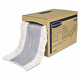 Cut To Length Dust Mops, Cotton, White, Cut-End, 5 x 40 Ft, 1 Box (M150)