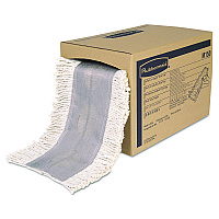 Cut To Length Dust Mops, Cotton, White, Cut-End, 5 x 40 Ft, 1 Box (M150)