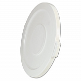 BRUTE Self-Draining Flat Top Lids for 32 gal Round BRUTE Containers, 22.25" Diameter, White (2631WHI)