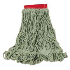 Rubbermaid Commercial Super Stitch Blend Mop Heads, Cotton/Synthetic, Green, Large (D253GRE)