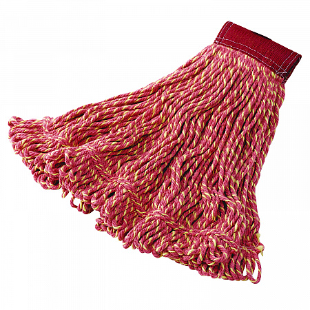 Super Stitch Blend Mop Heads, Cotton/Synthetic, Large, Red (D253RED)