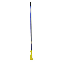 Gripper Fiberglass Mop Handle, 1" dia x 60", Blue/Yellow (H246BLU)