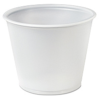 Polystyrene Portion Cups, 5.5 oz, Plastic, Translucent, 250/Bag, 10 Bags/Carton (P550N)